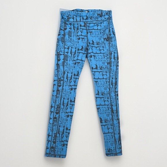 CAbi Pants - CAbi Leggings Womens Size M Blue Abstract Print High Rise Athleisure Yoga Gym